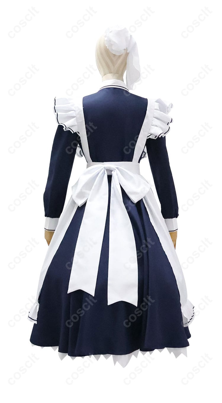 商品背面図 - 喫茶店制服の背面デザインとエプロン