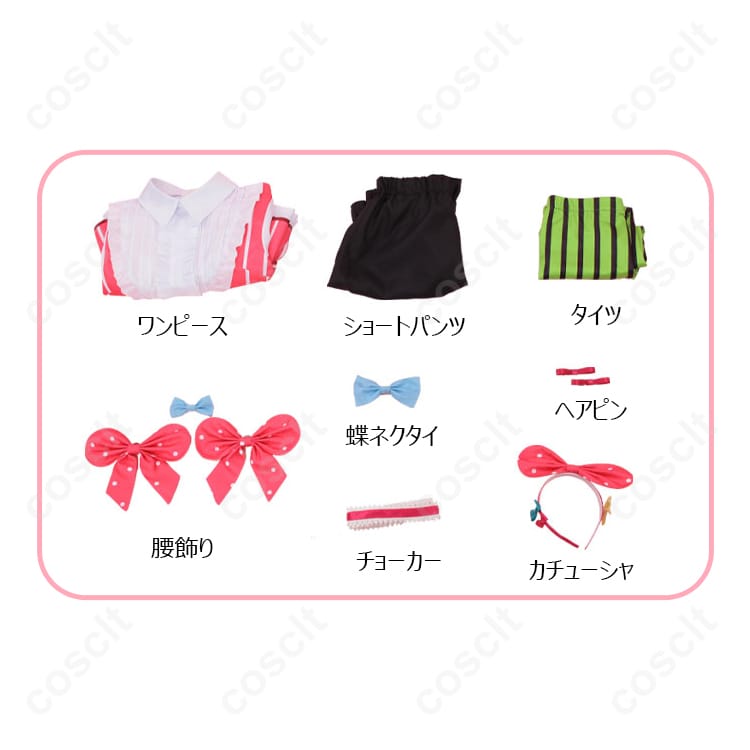 ガールズバンドクライ（ゲーム） 井芹仁菜 コスプレ衣装 ワンピース・ショートパンツ・蝶ネクタイ・ヘアピン付き コスプレ通販 - 4枚目の画像