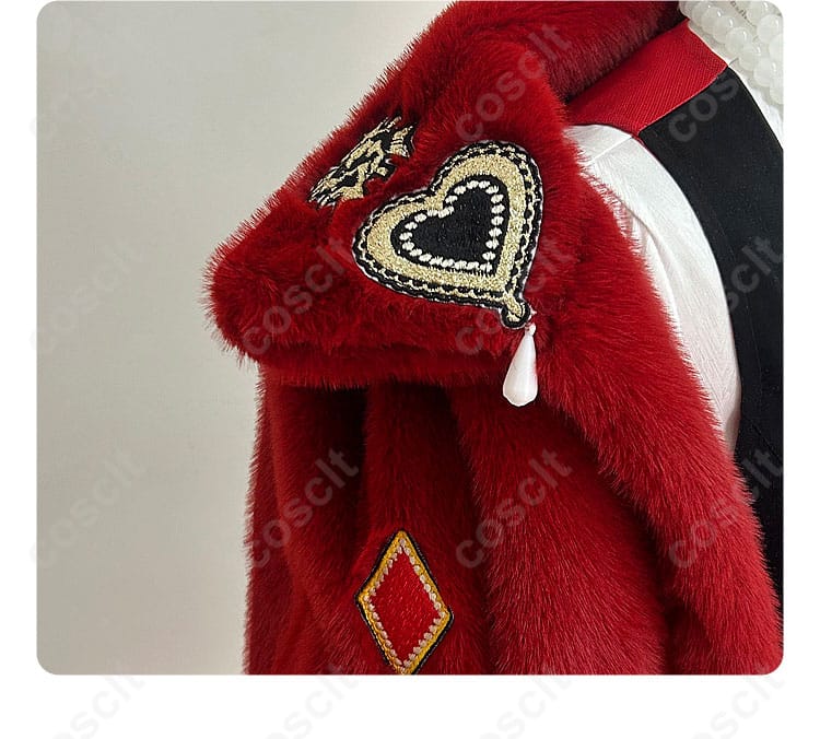 服装の衣領装飾細部の画像 – ツイステッドワンダーランドのリドル・ローズハート衣装の衣領ディテール