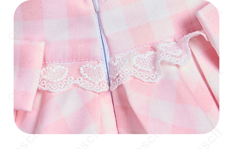 花里みのり コスプレ衣装の背中のラ zipper 装飾。高品質のジッパーとスムーズな使用感。
