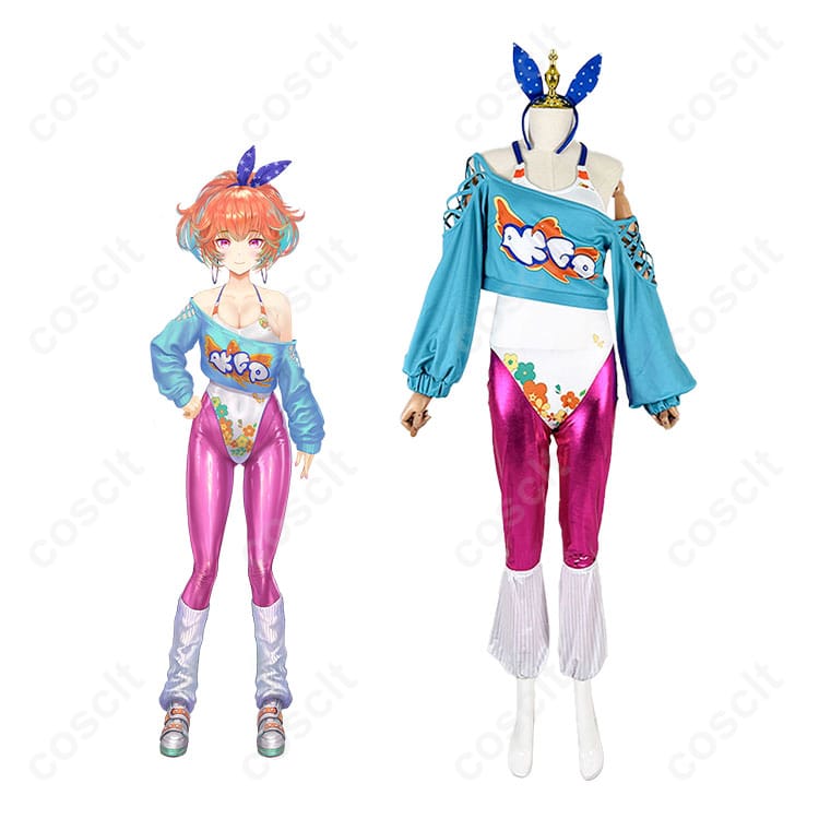 小鳥遊キアラのコスプレ衣装とキャラクターが忠実に再現された画像。ホロライブの人気VTuberコスプレ衣装。