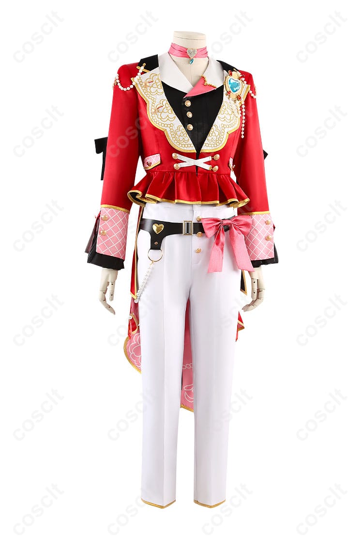 商品側面画像：あんさんぶるスターズ！！朱桜司のコスプレ衣装側面図。衣装のデザインとフィット感を確認できる一枚。
