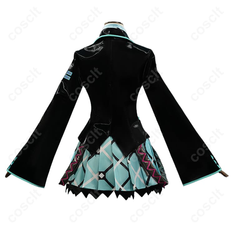 商品背面図 - 初音ミクコスプレ衣装の背面。衣装の背中部分のディテールをチェック！