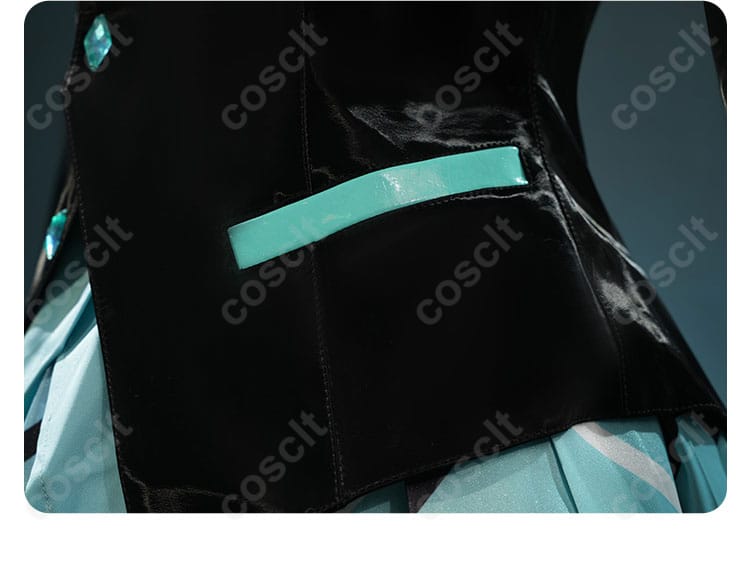 衣服のポケット装飾の詳細 - 初音ミク衣装のポケット部分。ディテールにこだわったデザイン。