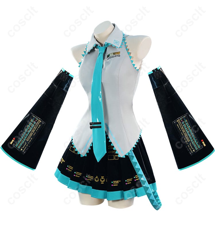 初音ミク コスプレ衣装左側写真 - 完璧な仕上がりと忠実再現