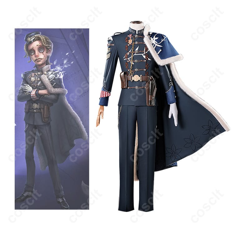 アイデンティティV 一等航海士ホセ・バーデンのコスプレ衣装。レストレード警部バージョンのデザインが忠実に再現された服装の全体像。