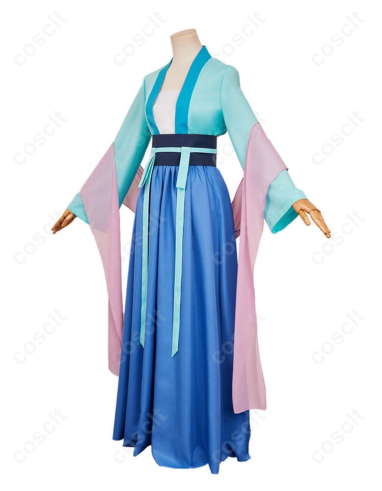 薬屋のひとりごと 猫猫（マオマオ）コスプレ衣装右側の画像。衣装の立体的なデザインをより詳しくご覧いただけます。