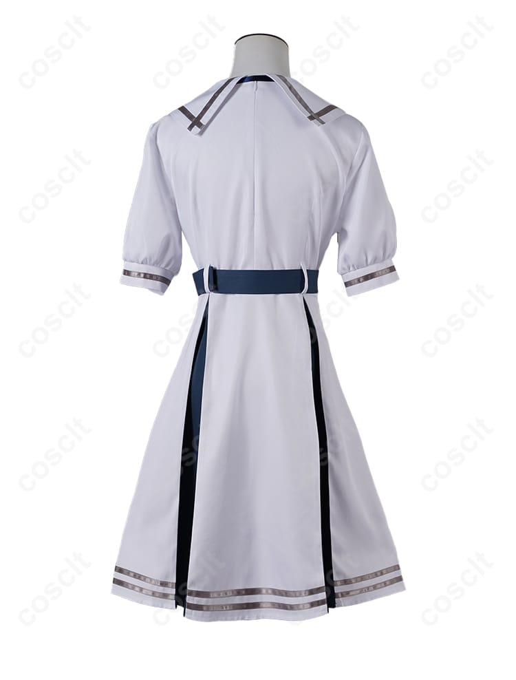 若葉睦 コスプレ衣装 月ノ森女子学園 夏服の背面画像。背面のデザインが確認できる画像。