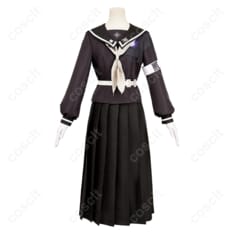 HUNDRED LINE -最終防衛学園- 雫原比留子 コスプレ衣装（コスプレ通販） トップス・スカート・ベルト・スカーフ・手袋・腕章セット 高忠実度再現