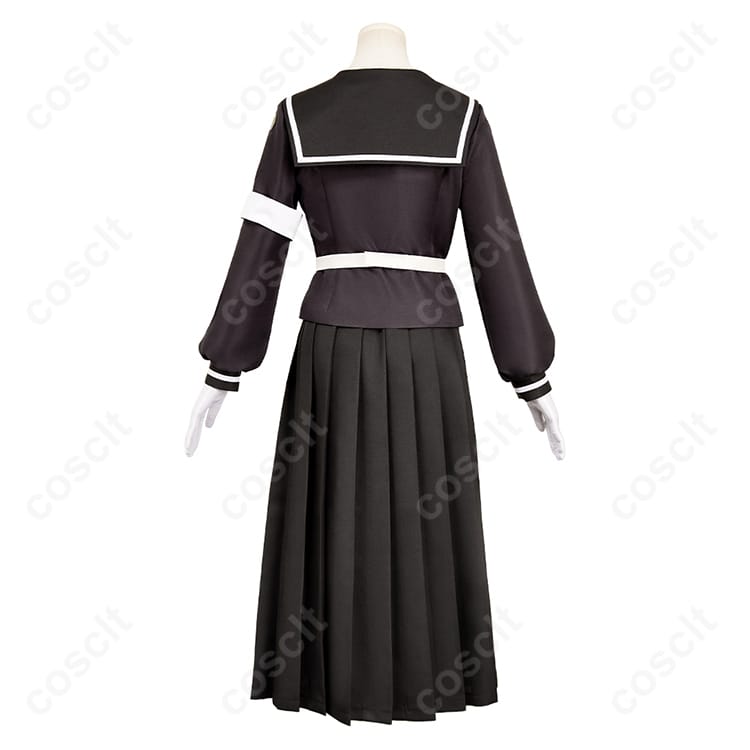 HUNDRED LINE -最終防衛学園- 雫原比留子 コスプレ衣装（コスプレ通販） トップス・スカート・ベルト・スカーフ・手袋・腕章セット 高忠実度再現 - 4枚目の画像
