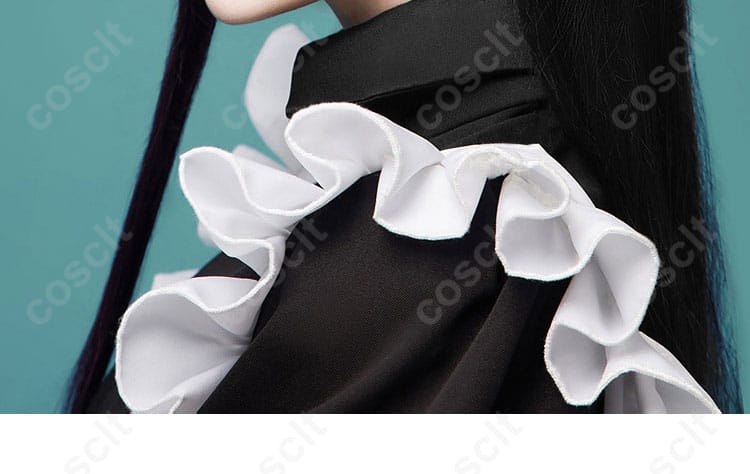 古見硝子 メイド服 コスプレ衣装の肩袖部分のディテール。しっかりとした作りで、着心地も抜群。