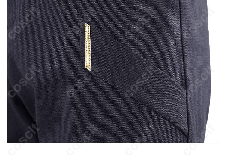 パンツレッグ部分の装飾ディテール。テホのコスプレ衣装のパンツレッグ部分が魅力的に仕上げられています。