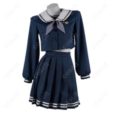 BanG Dream!（バンドリ！） BanG Dream! It's MyGO!!!!! 若葉睦 コスプレ衣装 月ノ森女子学園 制服 ダークブルー（忠実再現、快適な着心地） - 1枚目の画像（サムネイル）