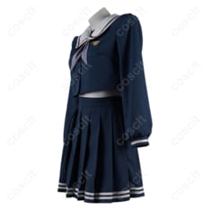 BanG Dream!（バンドリ！） BanG Dream! It's MyGO!!!!! 若葉睦 コスプレ衣装 月ノ森女子学園 制服 ダークブルー（忠実再現、快適な着心地） - 2枚目の画像（サムネイル）