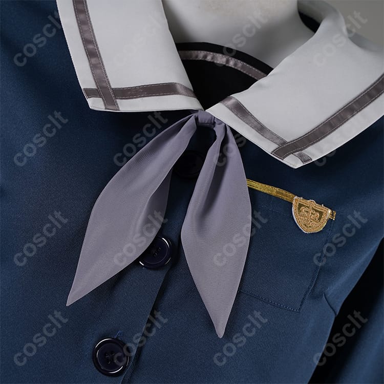 BanG Dream!（バンドリ！） BanG Dream! It's MyGO!!!!! 若葉睦 コスプレ衣装 月ノ森女子学園 制服 ダークブルー（忠実再現、快適な着心地） - 4枚目の画像