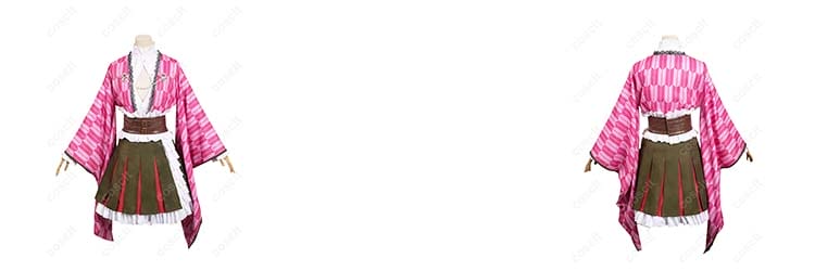 鬼滅の刃 甘露寺蜜璃 コスプレ衣装 伍周年記念祭の華やかさをそのままに