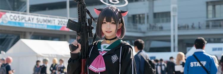 ブルーアーカイブ 杏山カズサ 制服コスプレ｜猫耳フード×クロップトップで高再現、撮影もイベントも快適