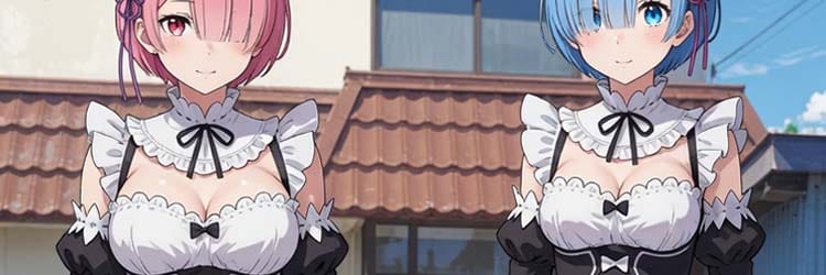 Re:ゼロ レム／ラム メイド服コスプレ｜清楚で上品なロズワール邸メイド服