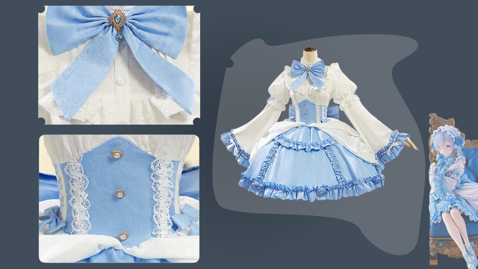Re:ゼロ レム ゴシックドレス衣装｜上品に映える人気コスプレ衣装